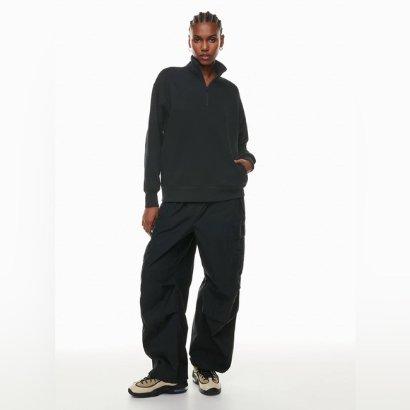 Aritzia Tna Cozy Fleece Boyfriend 1/4 Zip Sweatshirt - Picture 6 of 7